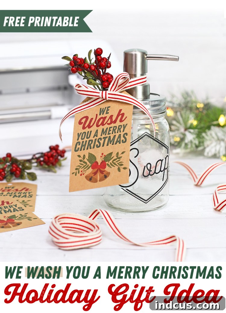 free printable christmas soap gift idea