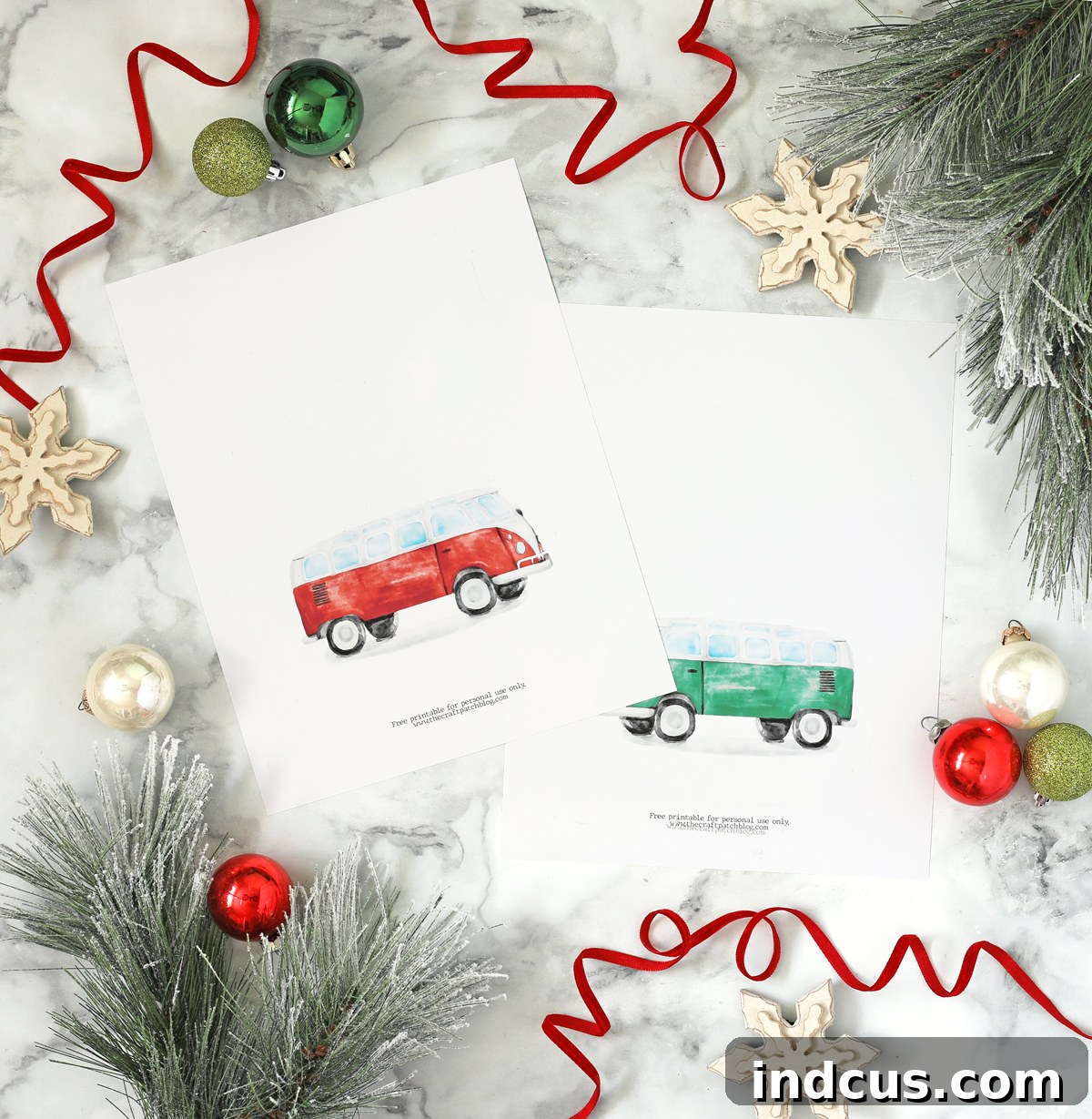 Christmas Printable Gift Boxed Candy Wrapper Layout