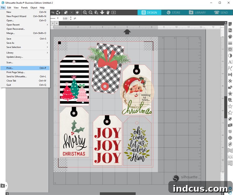 Printing Print and Cut designs with Silhouette Cameo