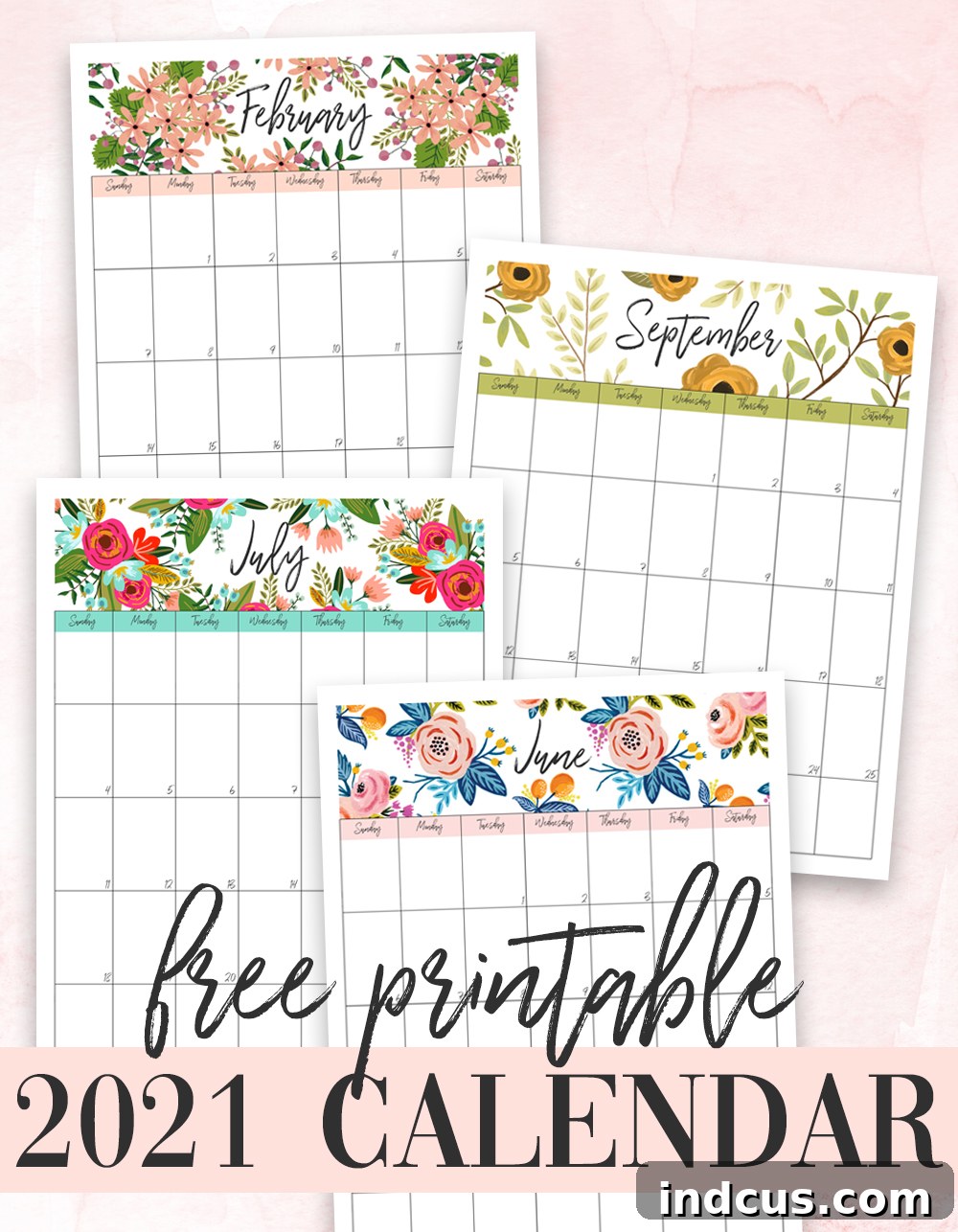 free printable 2021 calendar