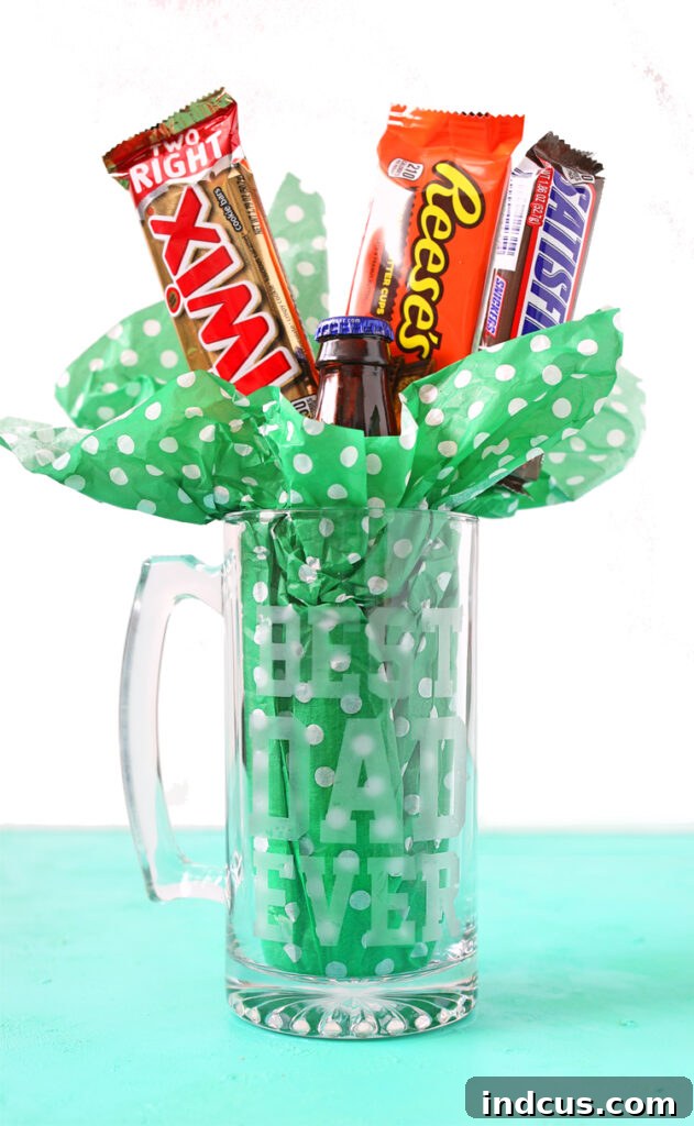 etched glass craft idea for fathers day, personalized dad mug