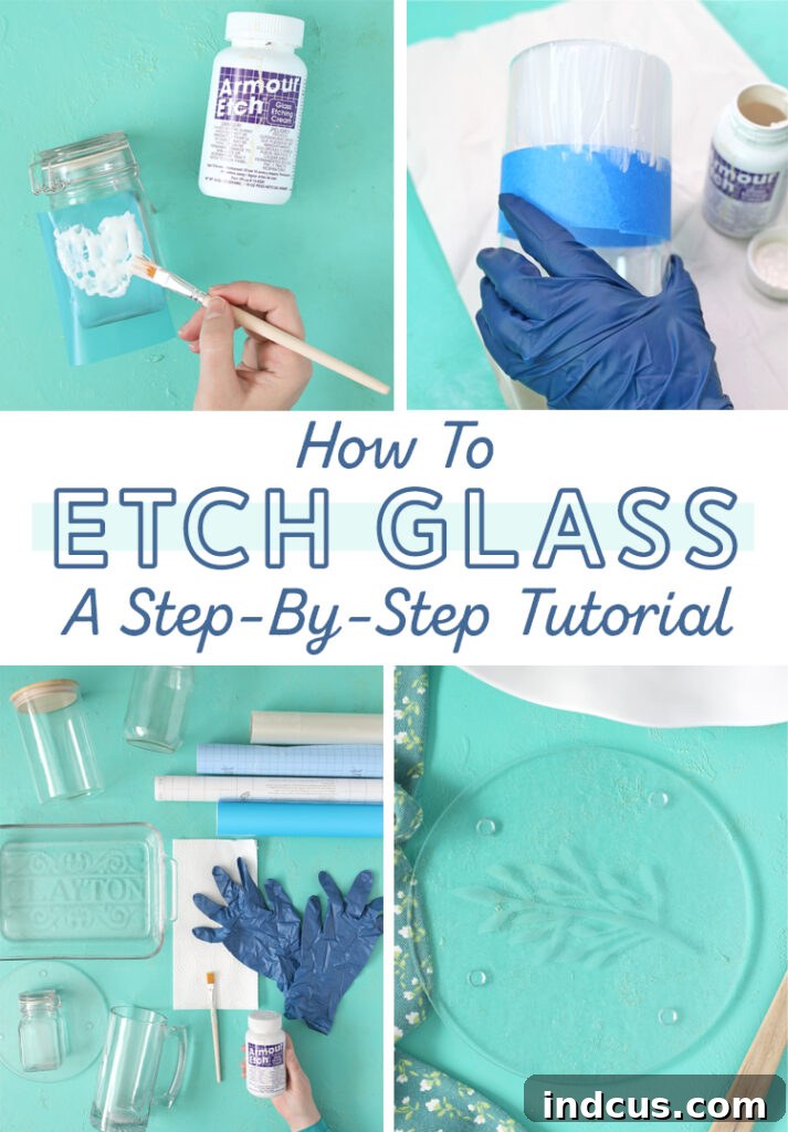 how to etch glass a step by step tutorial