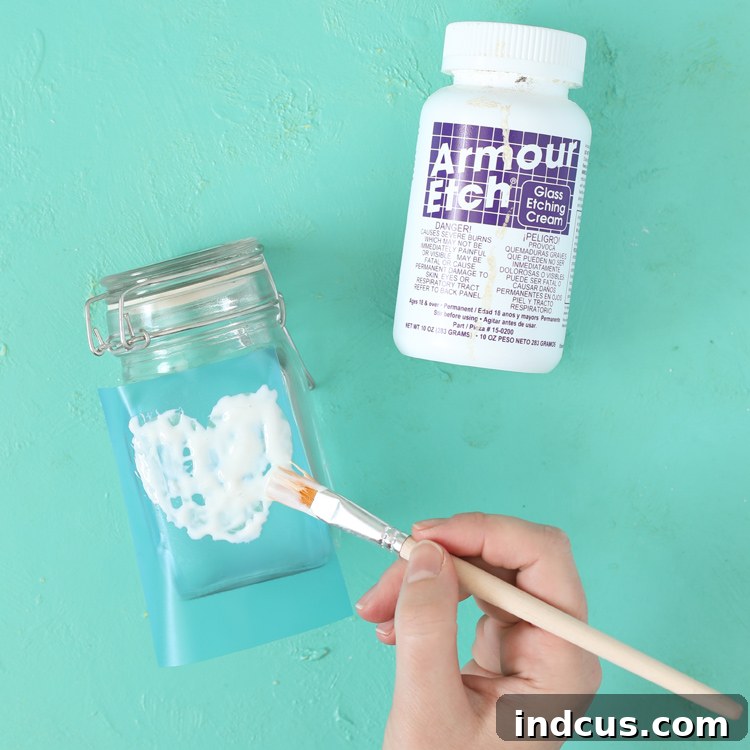 how to etch glass with armour etch