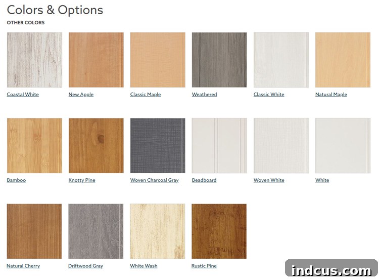 woodhaven plank colors and options