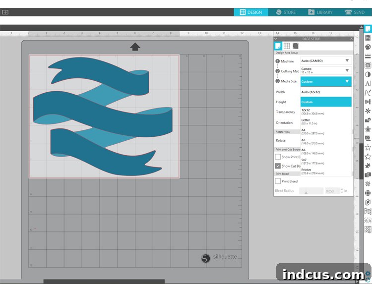 silhouette studio change media size for scraps