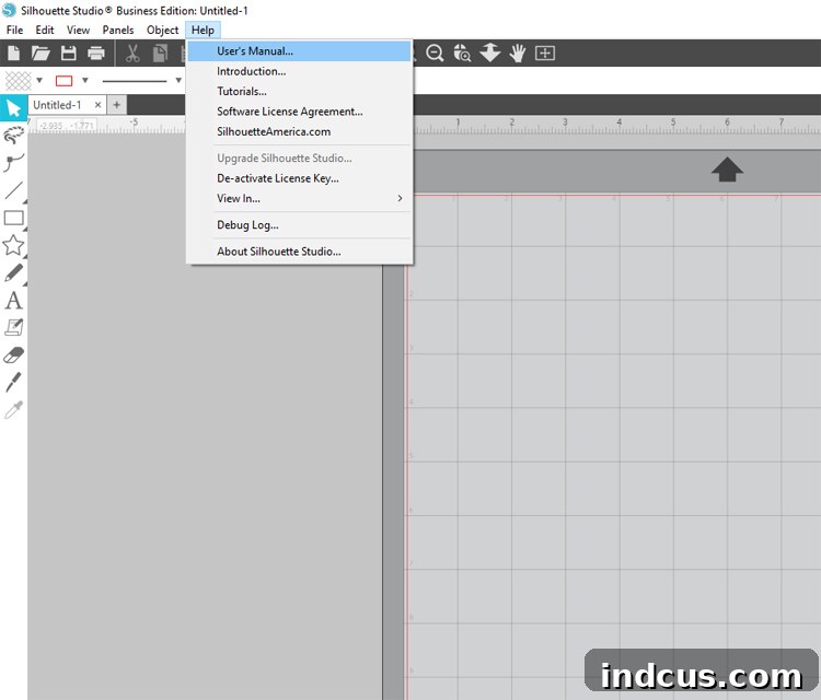silhouette studio user's manual accessibility