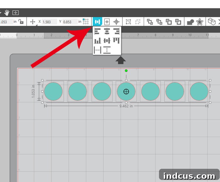 silhouette studio alignment and spacing tools
