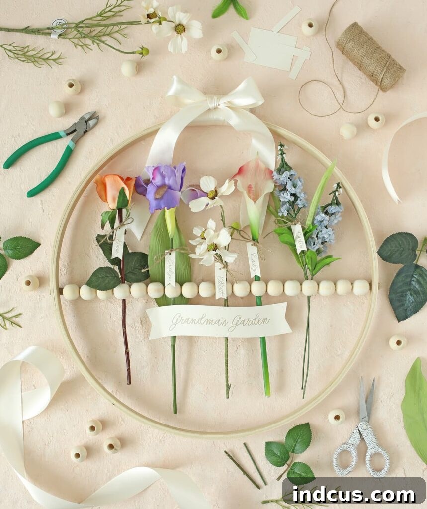 DIY birth flower wall hanging gift