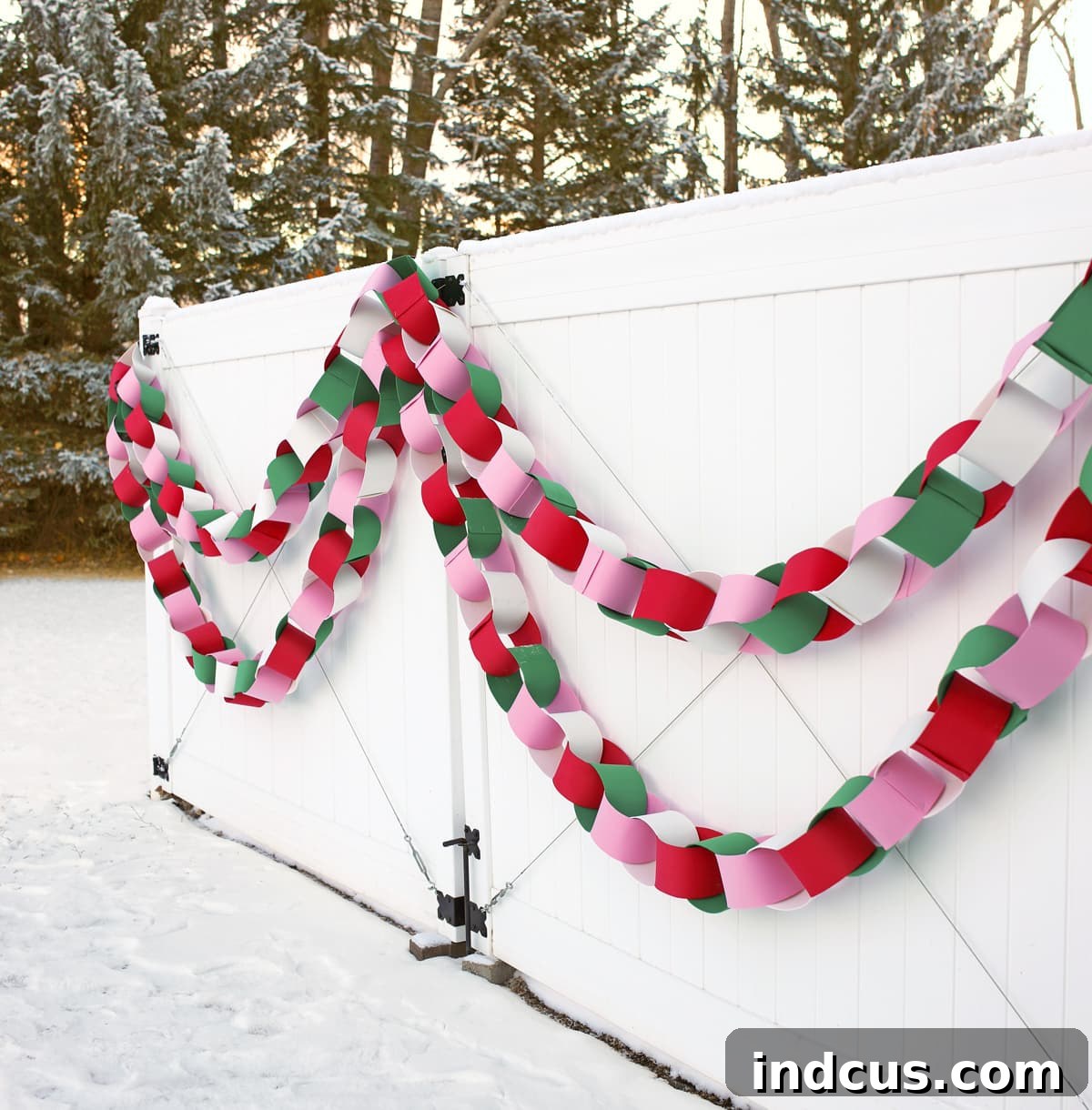 waterproof paper chain outdoor christmas decoration