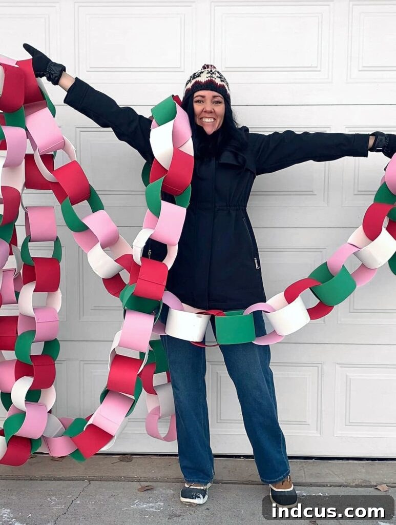 how to make a giant waterproof paper chain