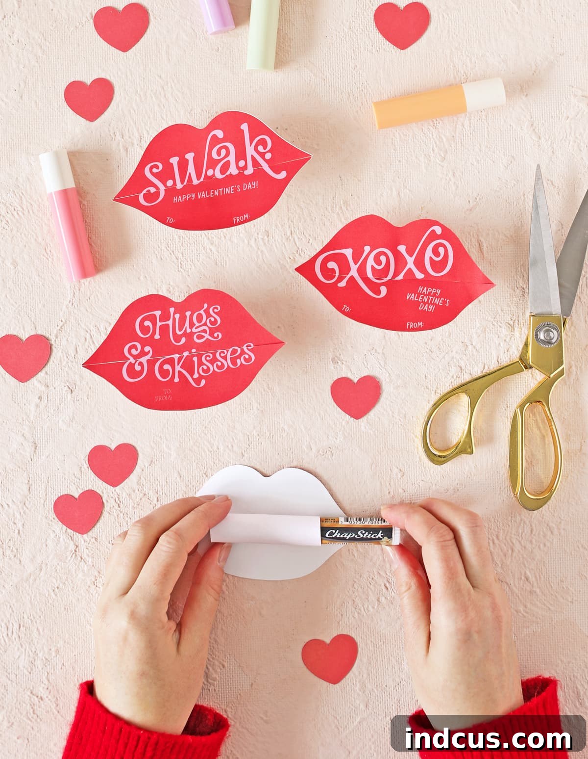 chapstick themed valentines