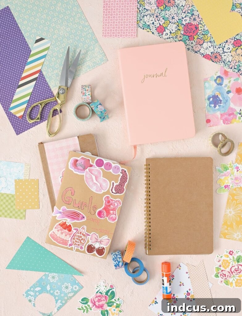Crafty Adventures at Girls Camp 9 Decorating girls camp journals with washi tape