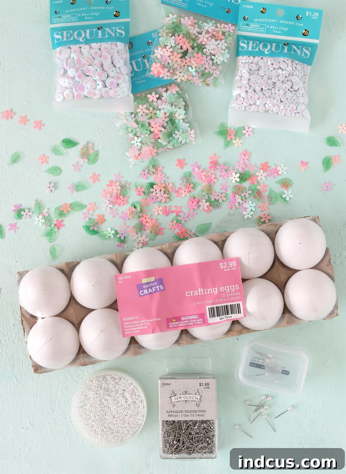 Dazzling Sequin Beaded Easter Egg Creations 4 sequin beaded easter eggs supplies needed