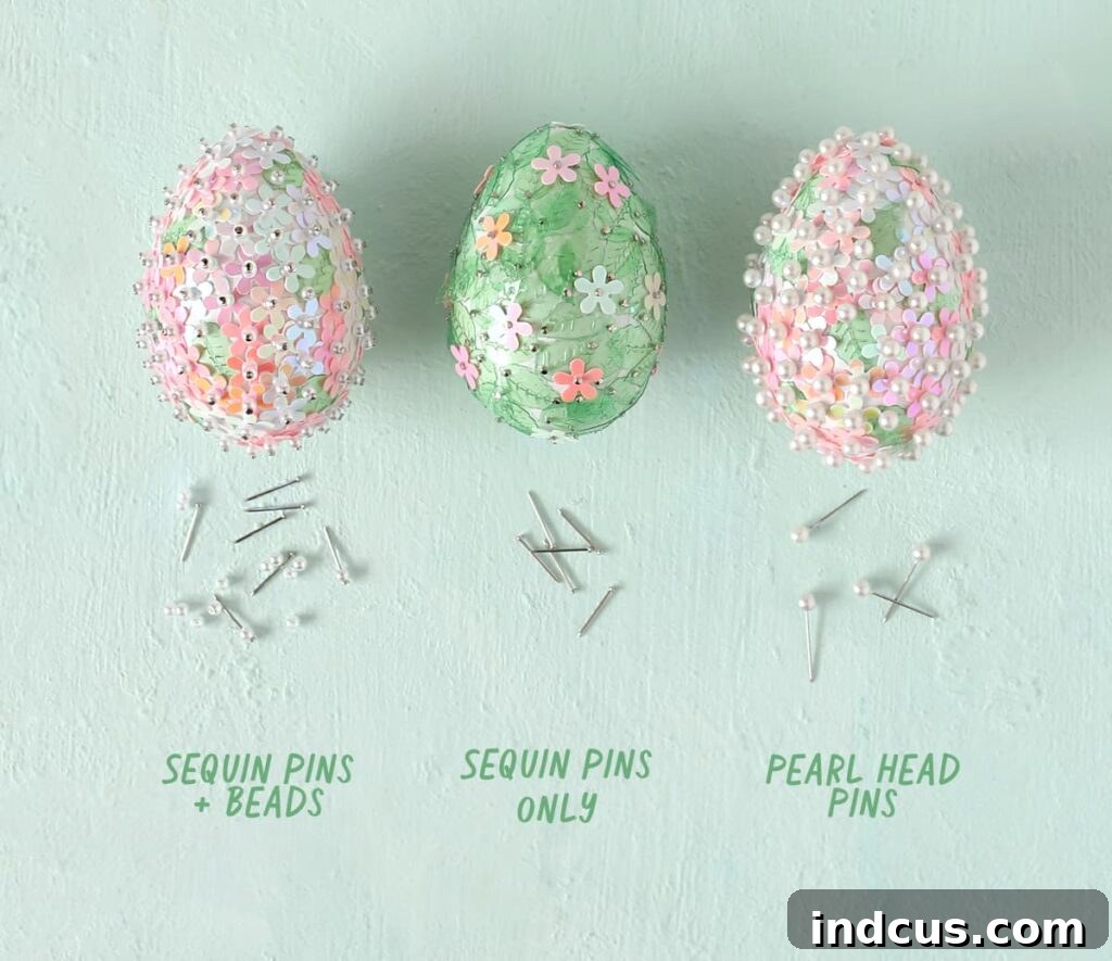 Dazzling Sequin Beaded Easter Egg Creations 5 sequin beaded easter egg craft tutorial