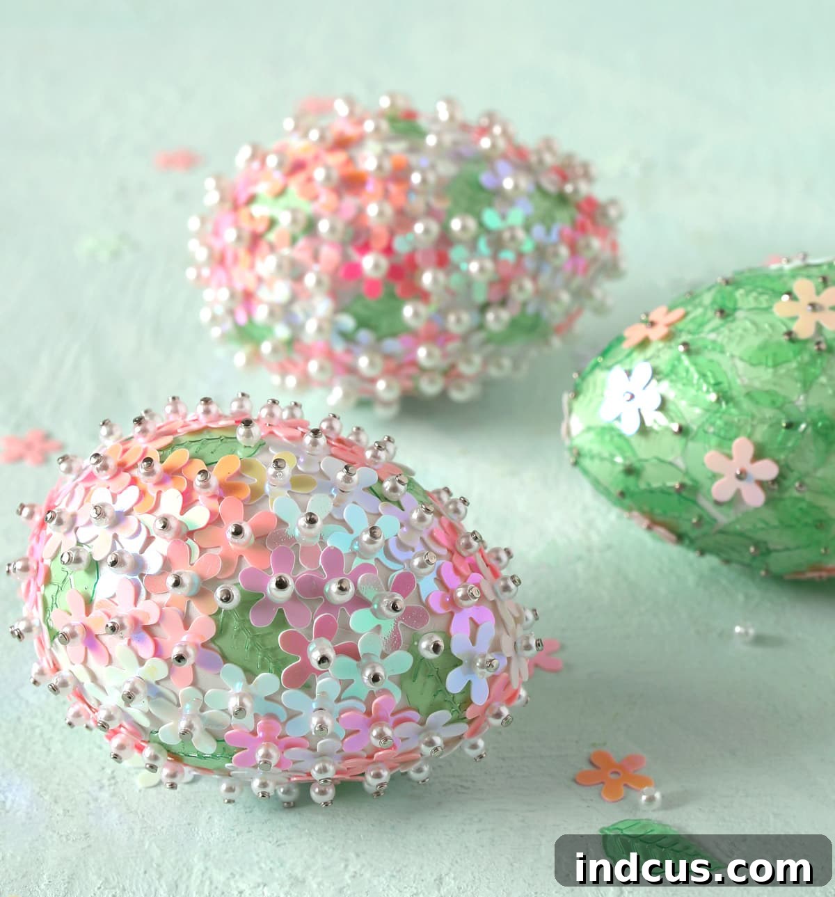 Dazzling Sequin Beaded Easter Egg Creations 10 how to make sequin easter eggs