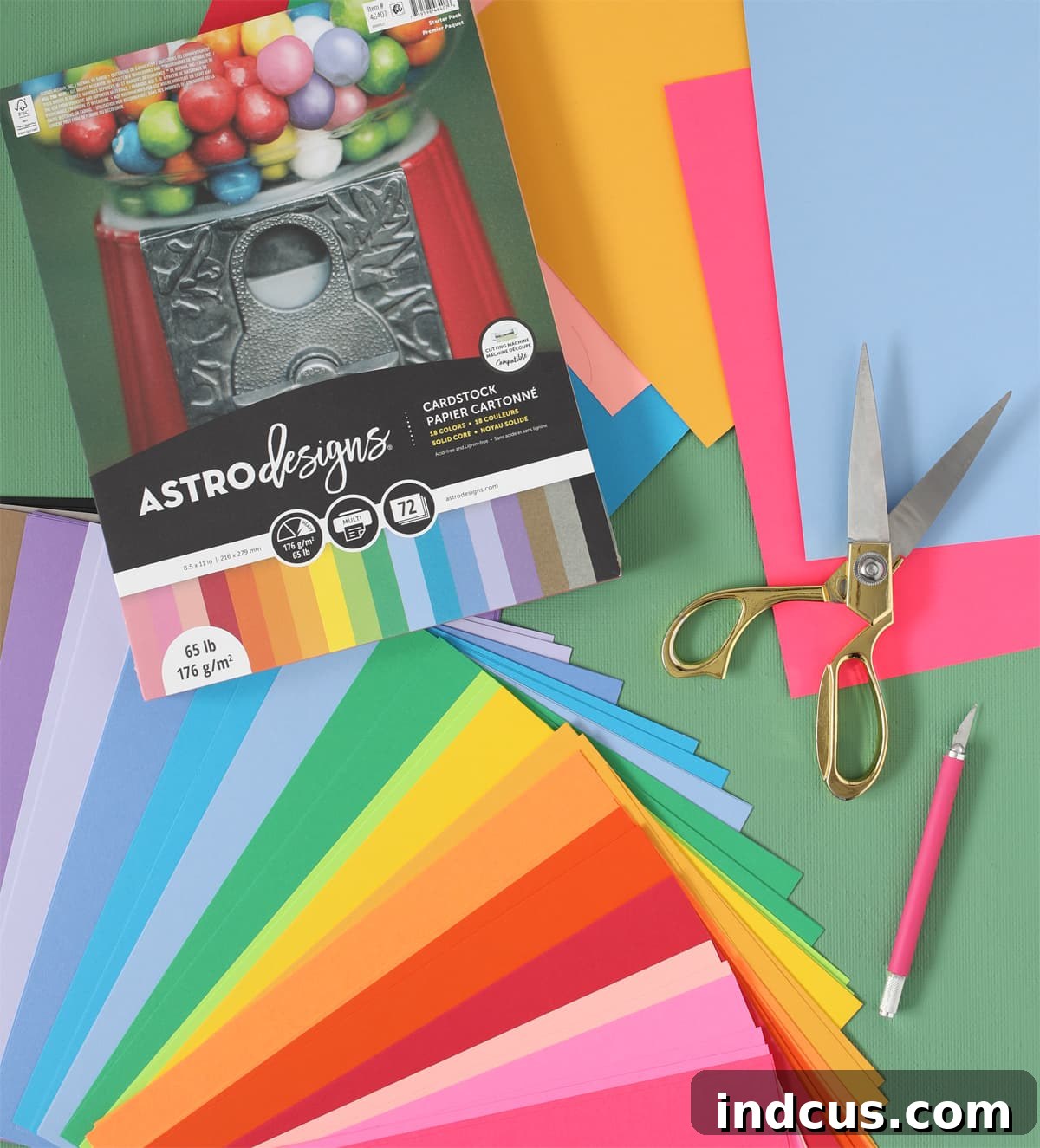 Handcrafted Party Prize Surprise 10 A vibrant selection of Astrodesigns colored cardstock for crafting.