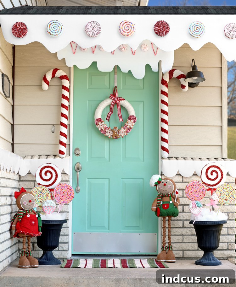 diy gingerbread outdoor decor